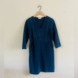 Boden Navy Blue Cotton Blend Dress